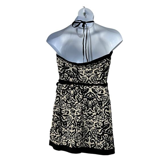 FRENCH CONNECTION WMNS 8 CRISTYN BIRDIE LINEN BLEND HALTER MINI DRESS BLACK NEW - Picture 5 of 13